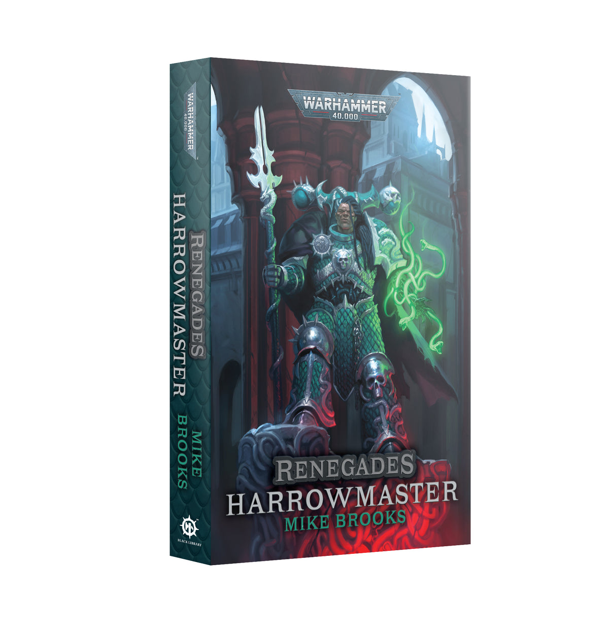 Paperback novel "Renegades: Harrowmaster" from Games Workshop, featuring detailed cover art with sci-fi themes.