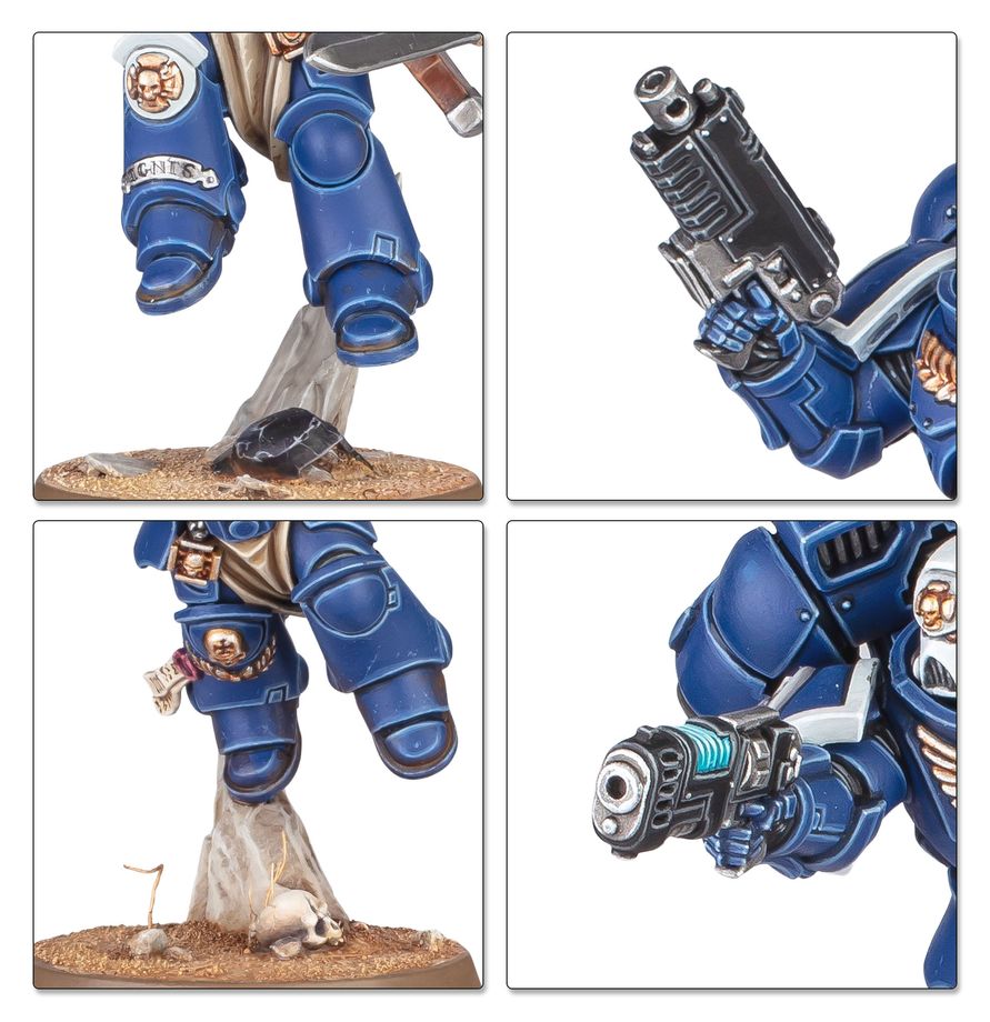 Warhammer 40,000 Space Marines starter set with miniatures and rulebook from Games Workshop, perfect for new tabletop gamers.