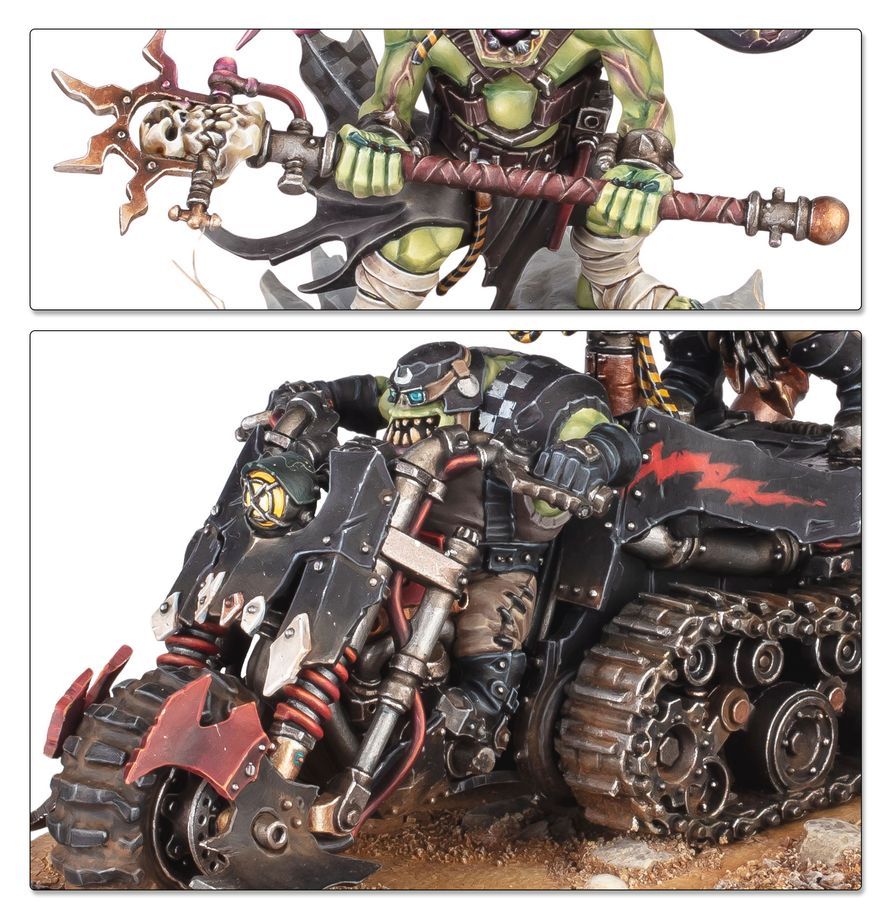 Warhammer 40,000 Orks starter set by Games Workshop with miniature figures and instruction booklet for beginners.