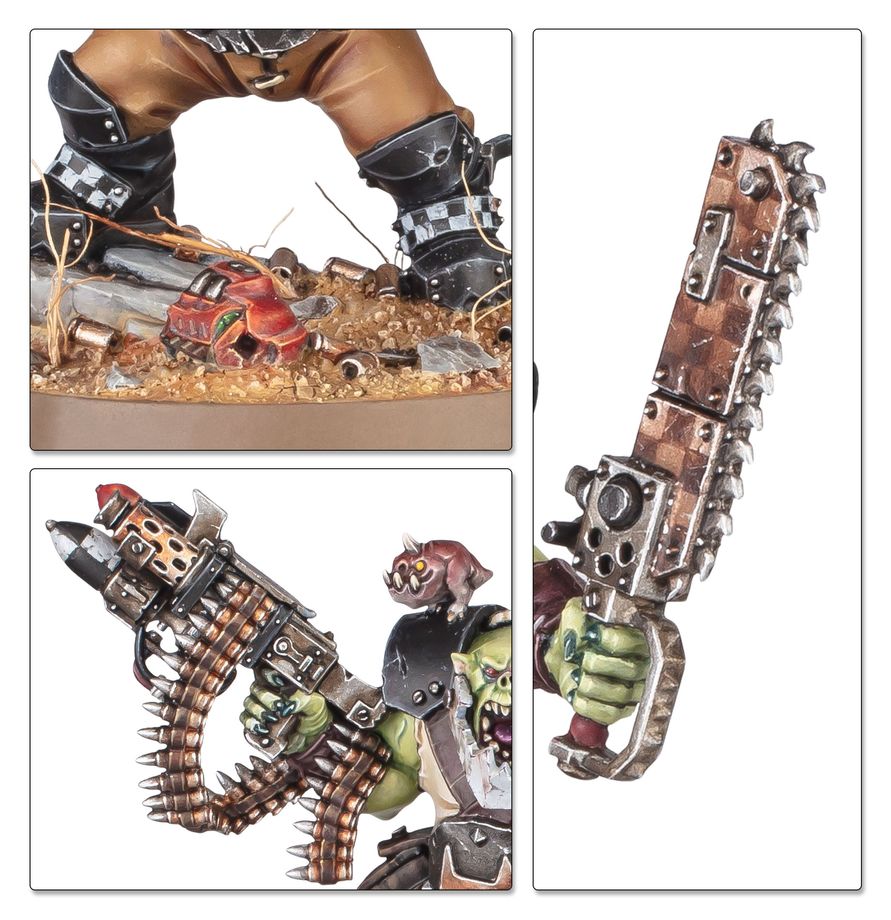 Warhammer 40,000 Orks starter set by Games Workshop with miniature models and rulebook for beginner tabletop gaming.