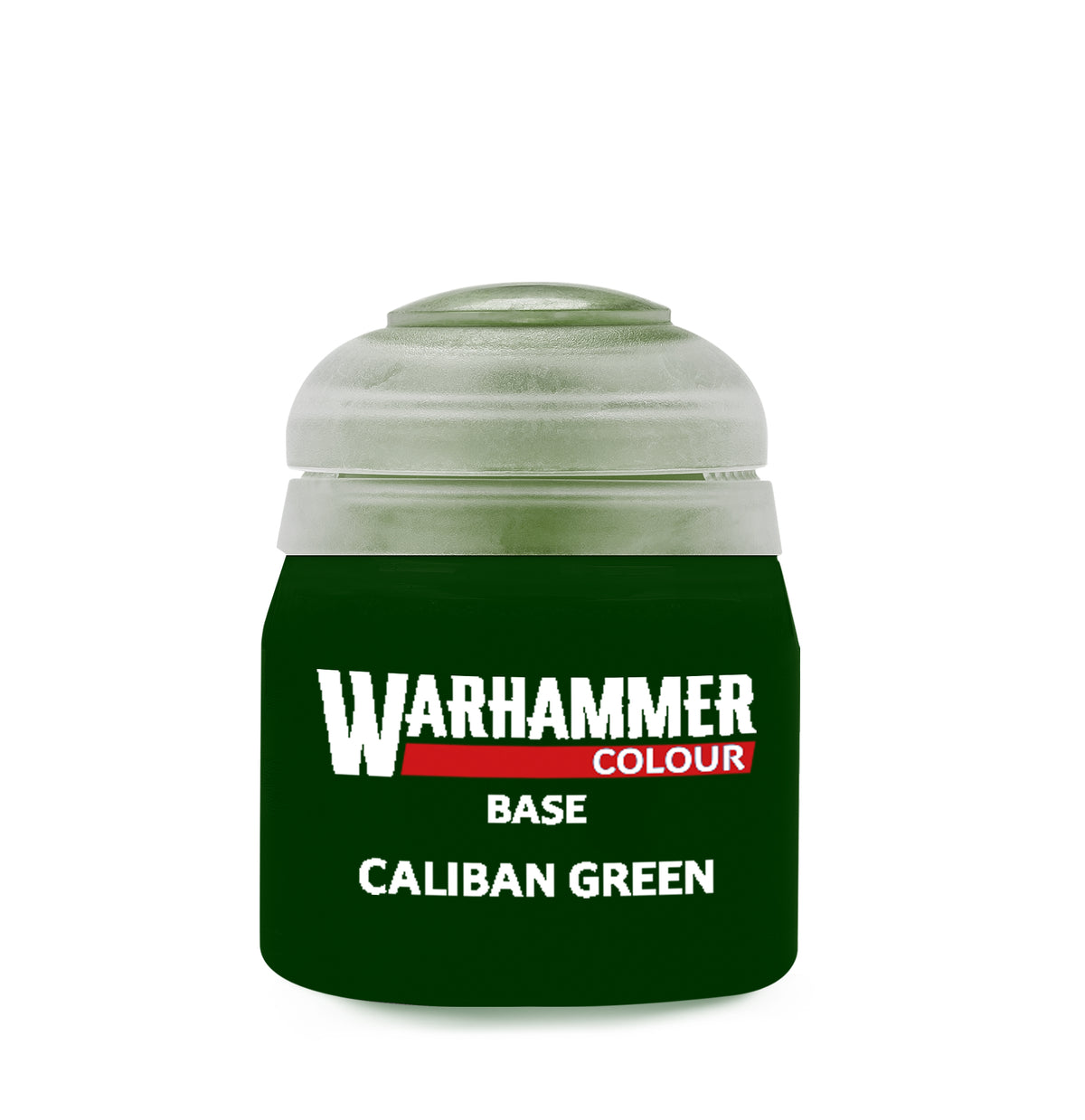 Caliban Green paint by Games Workshop, 12ml bottle, vibrant green color for miniatures and model painting.