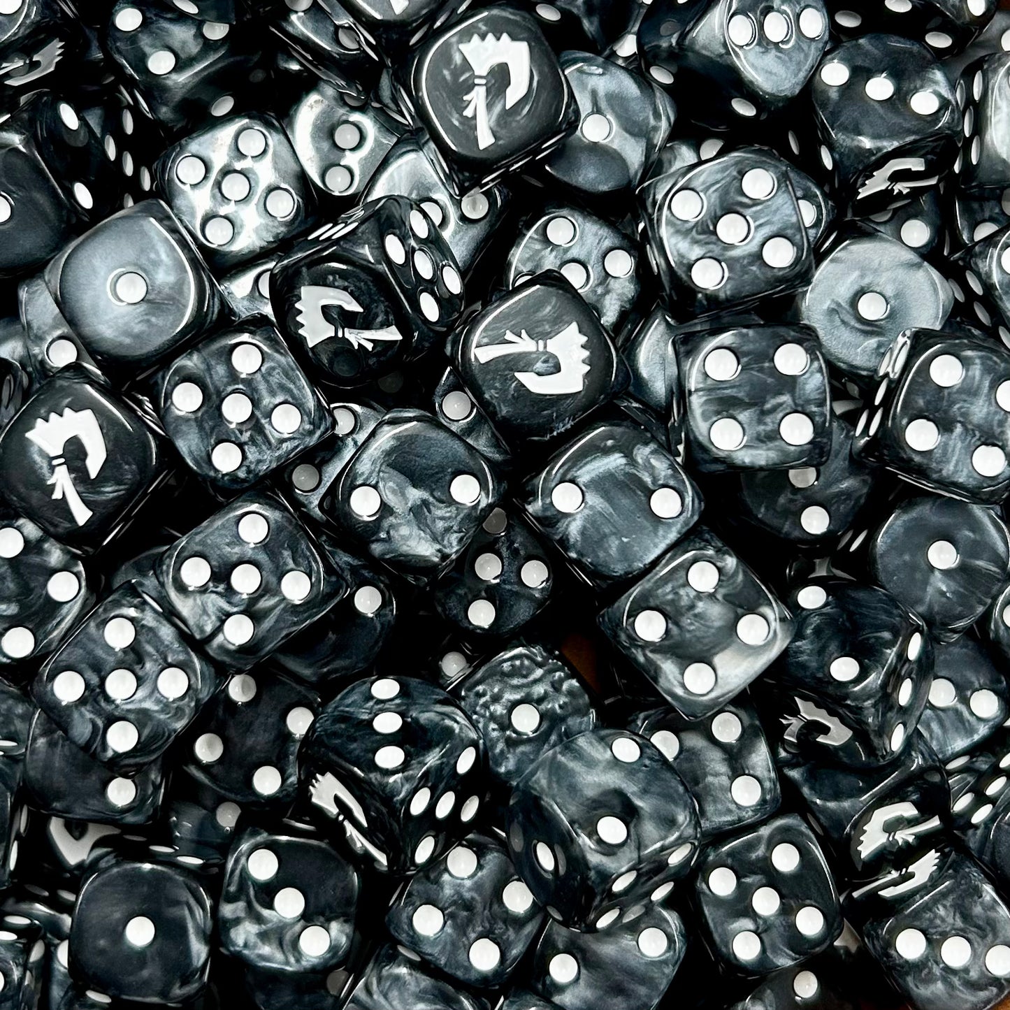 MIGHTY D6: BLACK 16MM DICE (10pack) - Mighty Melee Games