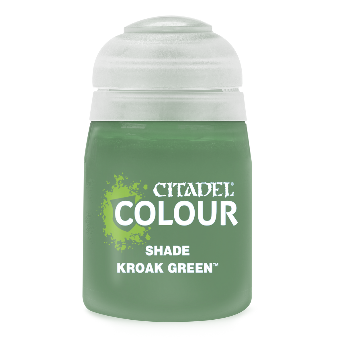 Kroak Green paint by Games Workshop in an 18ml bottle, suitable for miniature and model painting projects.