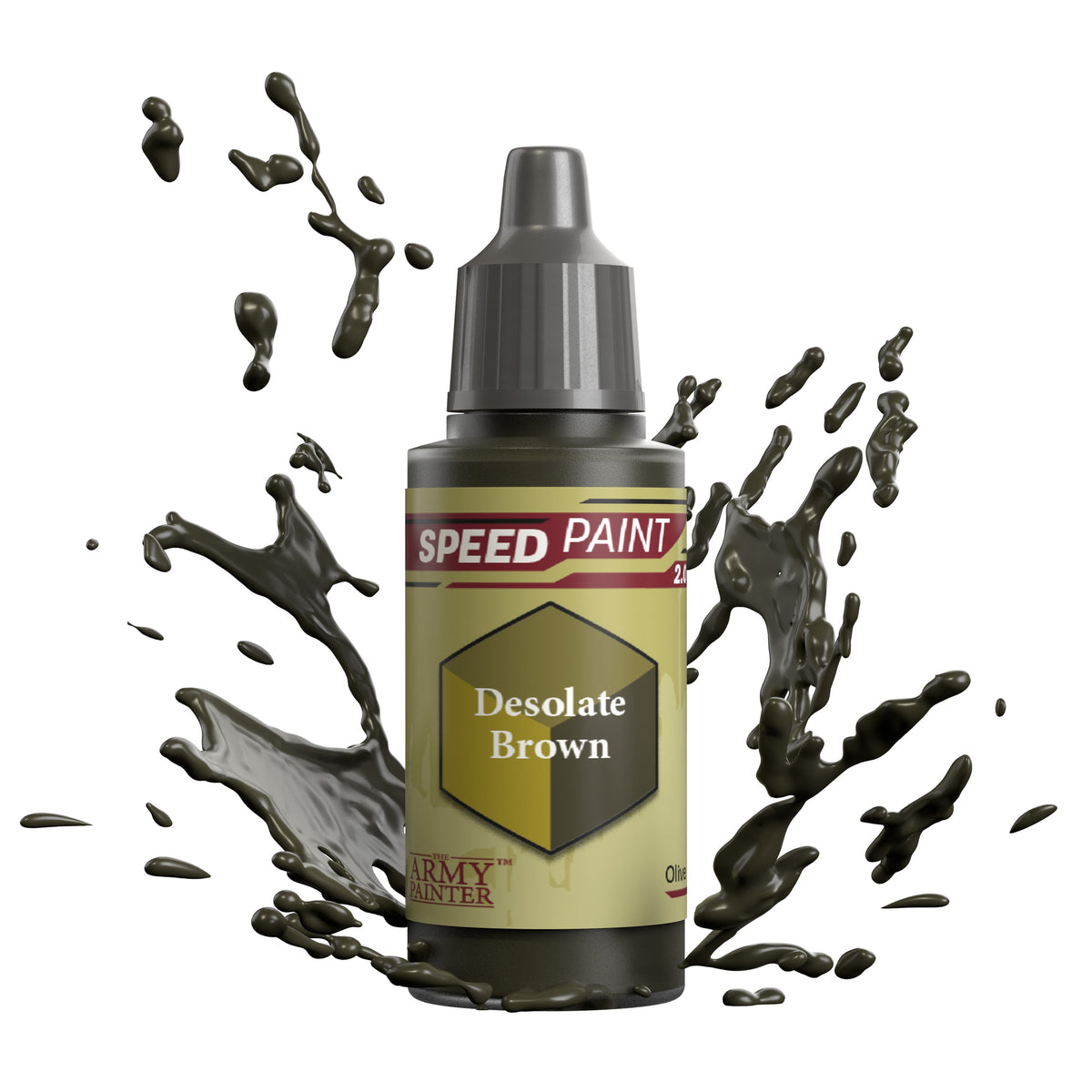 Bottle of The Army Painter Speedpaint Desolate Brown paint for miniatures and model painting.
