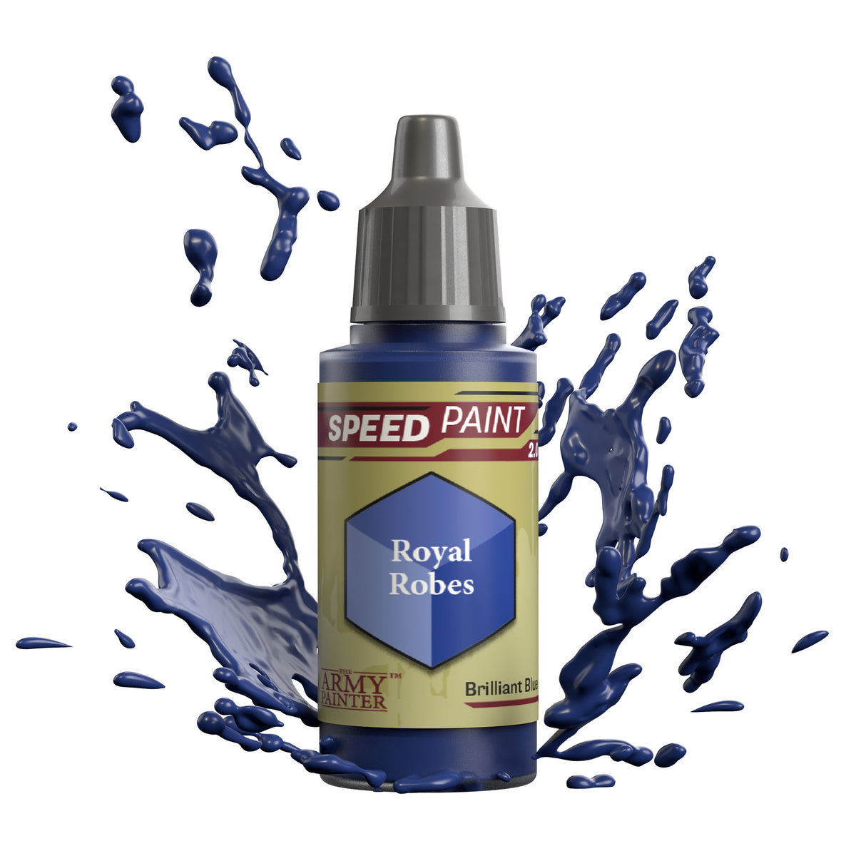 Speedpaint Royal Robes paint by The Army Painter, showcasing vibrant purple and gold shades for miniature detailing.