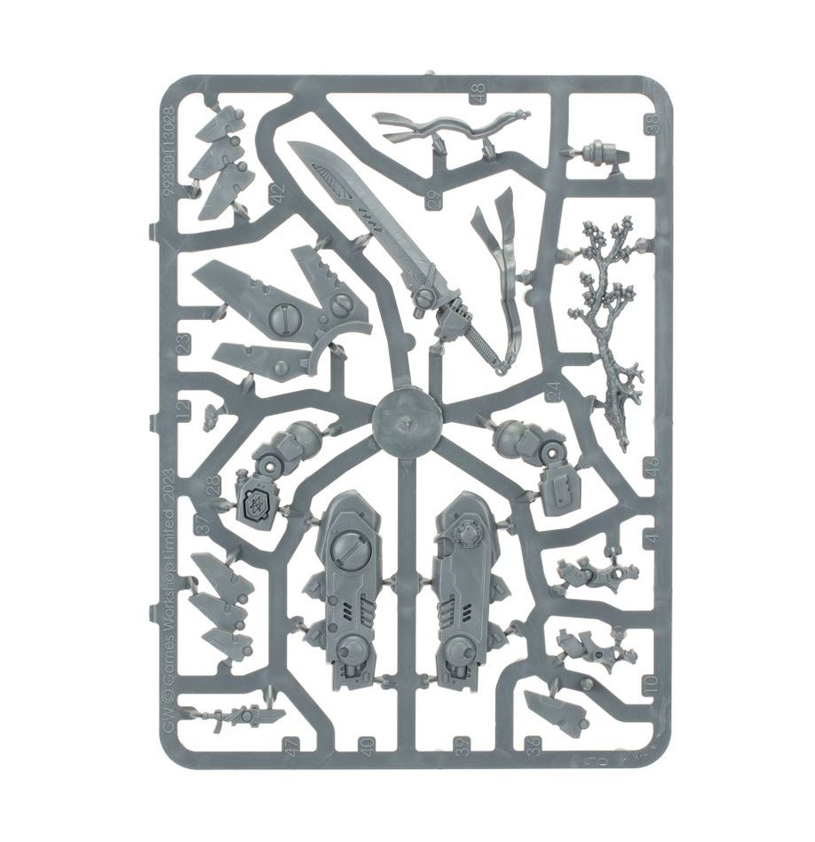 Detailed image of Games Workshop T'au Empire Commander Farsight miniature from the Warhammer 40K universe.