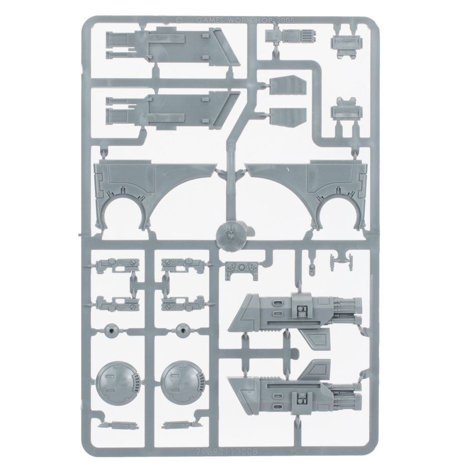 Games Workshop T'au Empire Piranha miniature, detailed model with sleek vehicle design for tabletop gaming.
