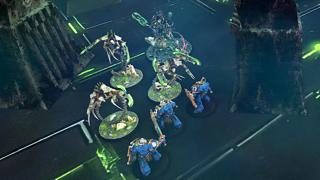 Warhammer 40K game played on Tabletop Simulator as part of the MMG online ladder