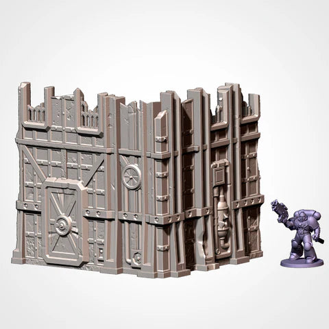 Txarli Industrial Ruins Terrain - 3D Printed - Mighty Melee Games