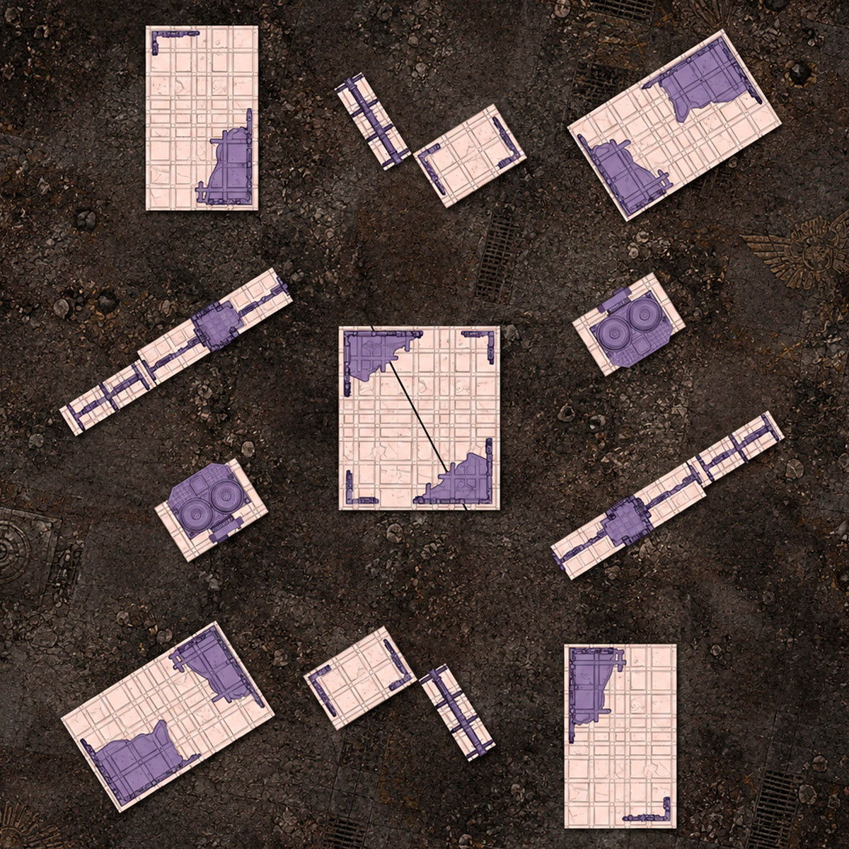 Txarli Classic Ruins Terrain Set - 3D Printed