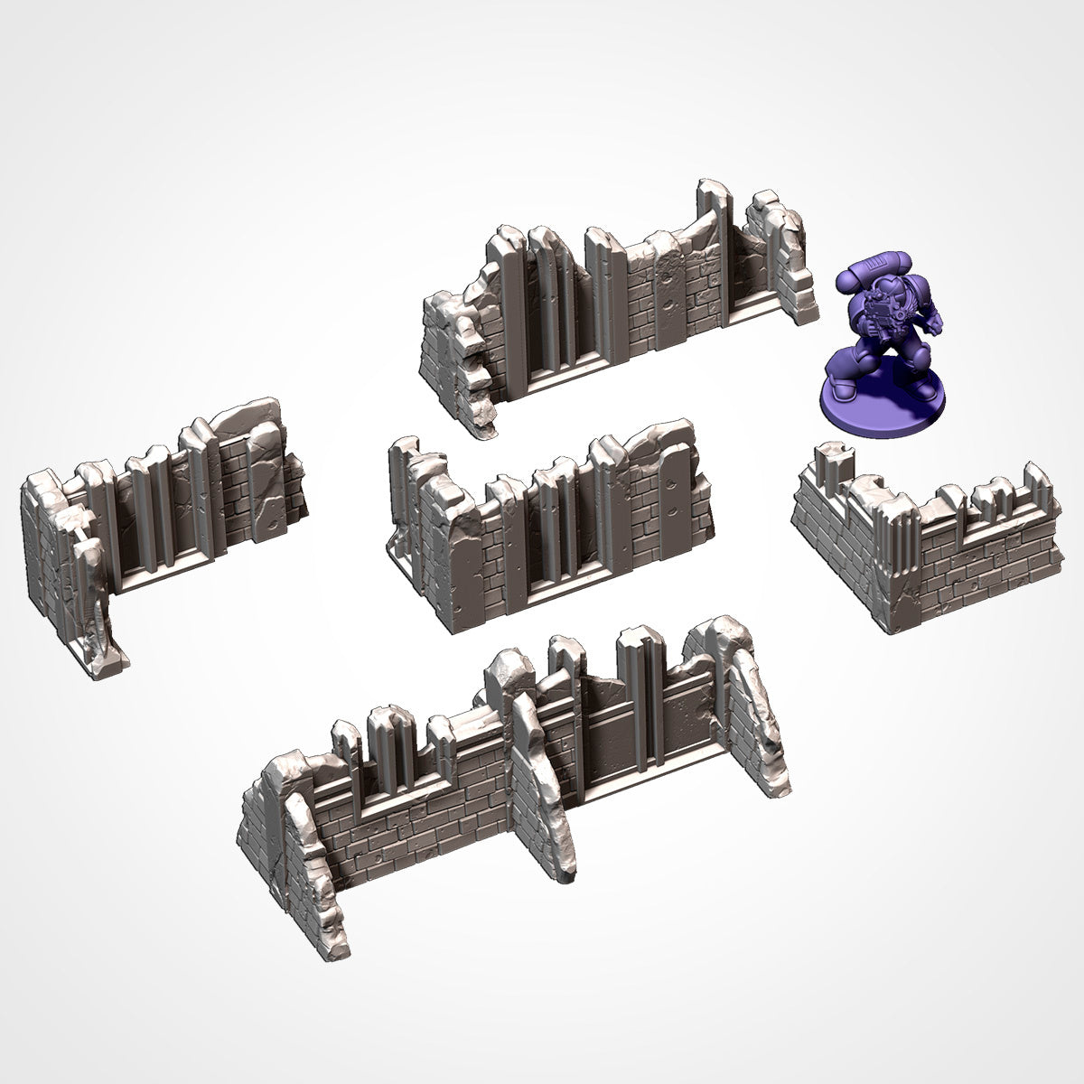 Txarli Classic Ruins Terrain Set - 3D Printed