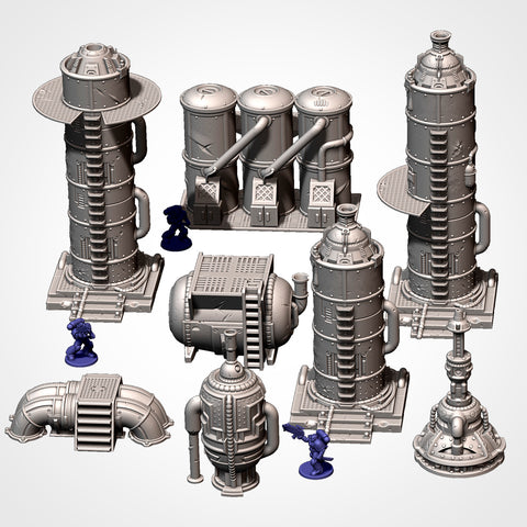 Txarli Industrial Sector Terrain Set - FDM 3D Printed