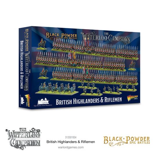 Black Powder Epic Battles: Waterloo - British Highlanders & Riflemen - Mighty Melee Games