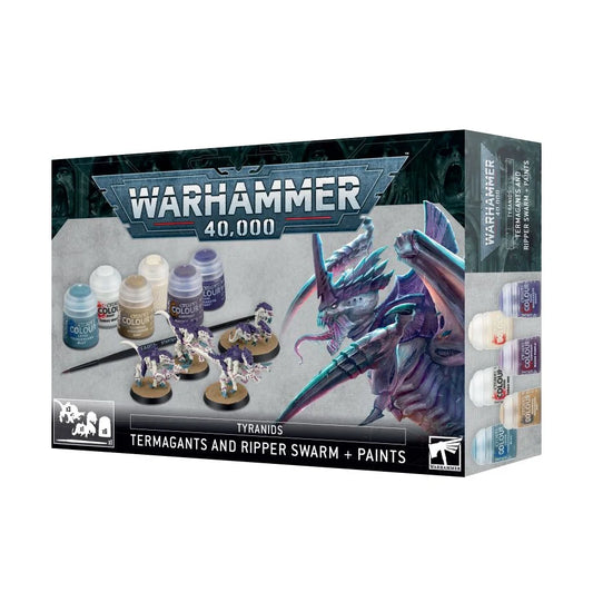 Tyranids: Termagants and Ripper Swarm + Paints Set - Mighty Melee Games