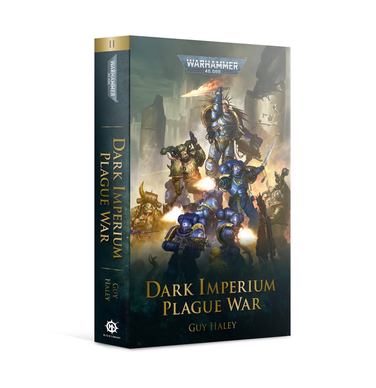 Dark Imperium: Plague War paperback novel by Games Workshop, featuring cover art with sci-fi and war themes.