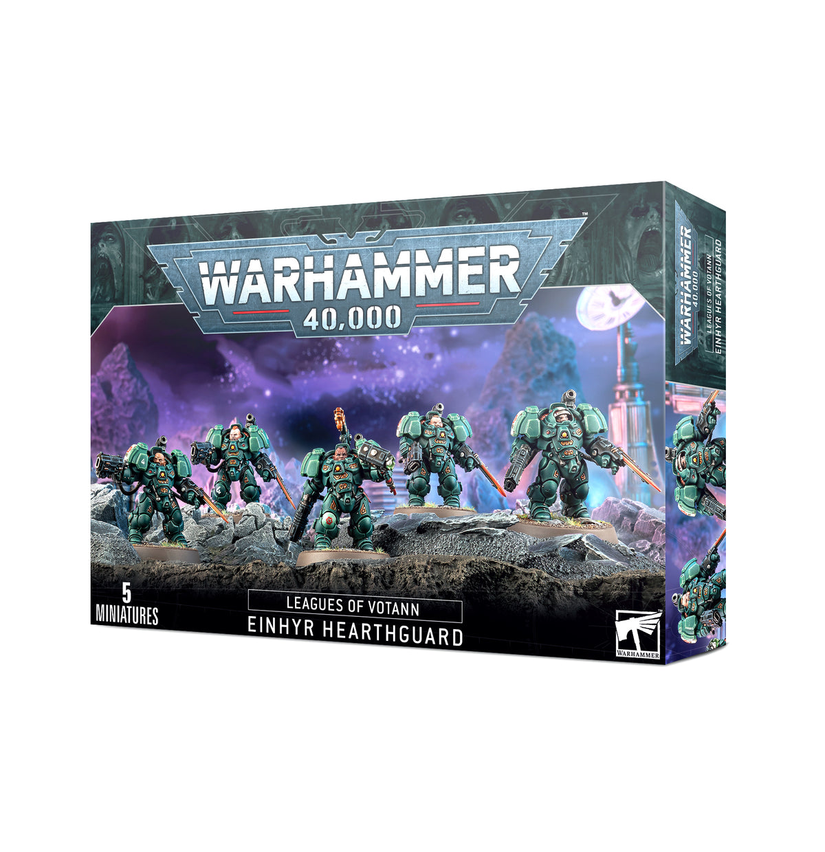 Miniature of Leagues of Votann Einhyr Hearthguard from Games Workshop, detailed resin figure for tabletop gaming.