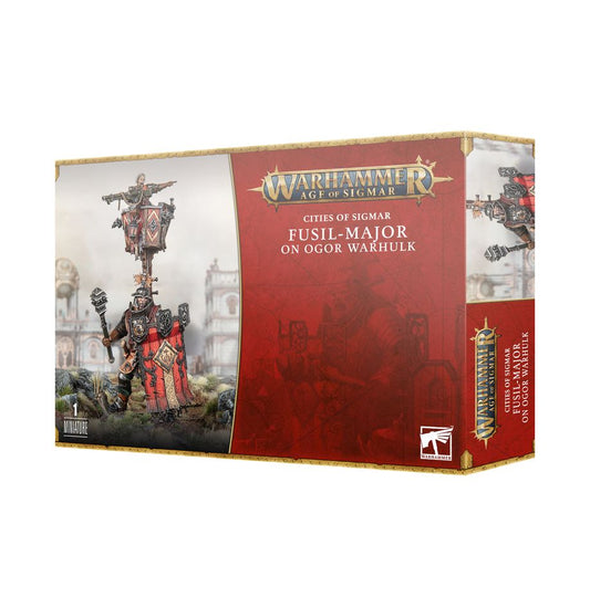 CITIES OF SIGMAR: FUSIL-MAJOR ON OGOR WARHULK - Mighty Melee Games