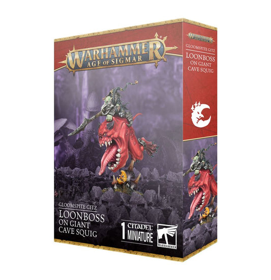 GLOOMSPITE GITZ: LOONBOSS ON GIANT CAVE SQUIG - Mighty Melee Games