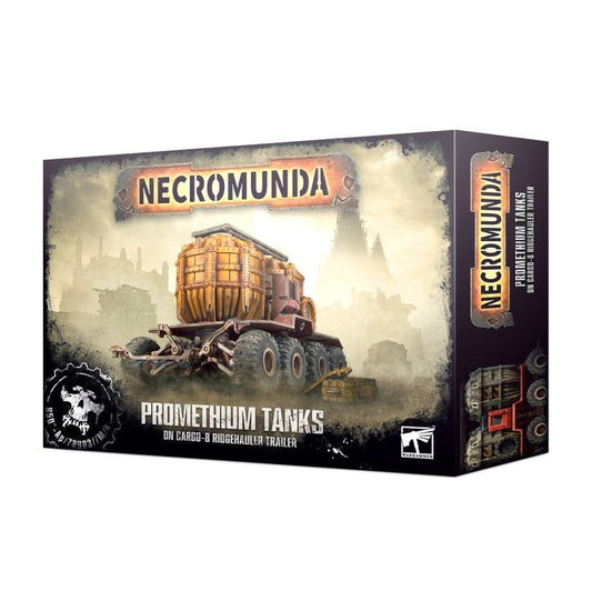 NECROMUNDA: PROMETHIUM TANKS ON CARGO-8 TRAILER - Mighty Melee Games