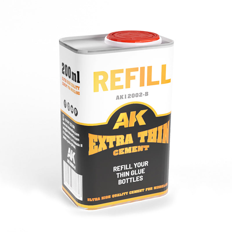 AK Interactive Extra Thin Cement - 200ml Glue Refill