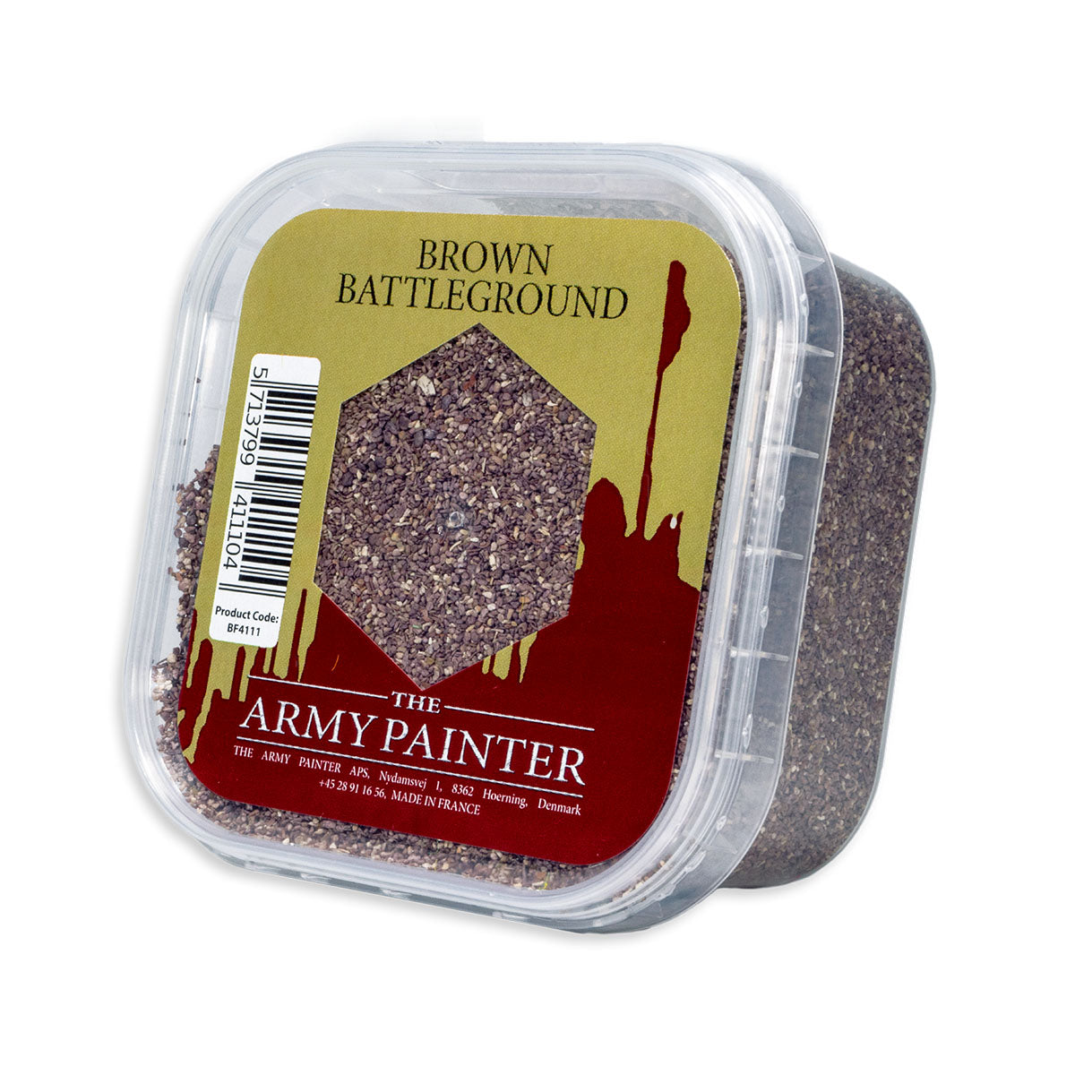 Brown Battleground from The Army Painter, a textured terrain base for miniature models, featuring a brown, rocky surface.