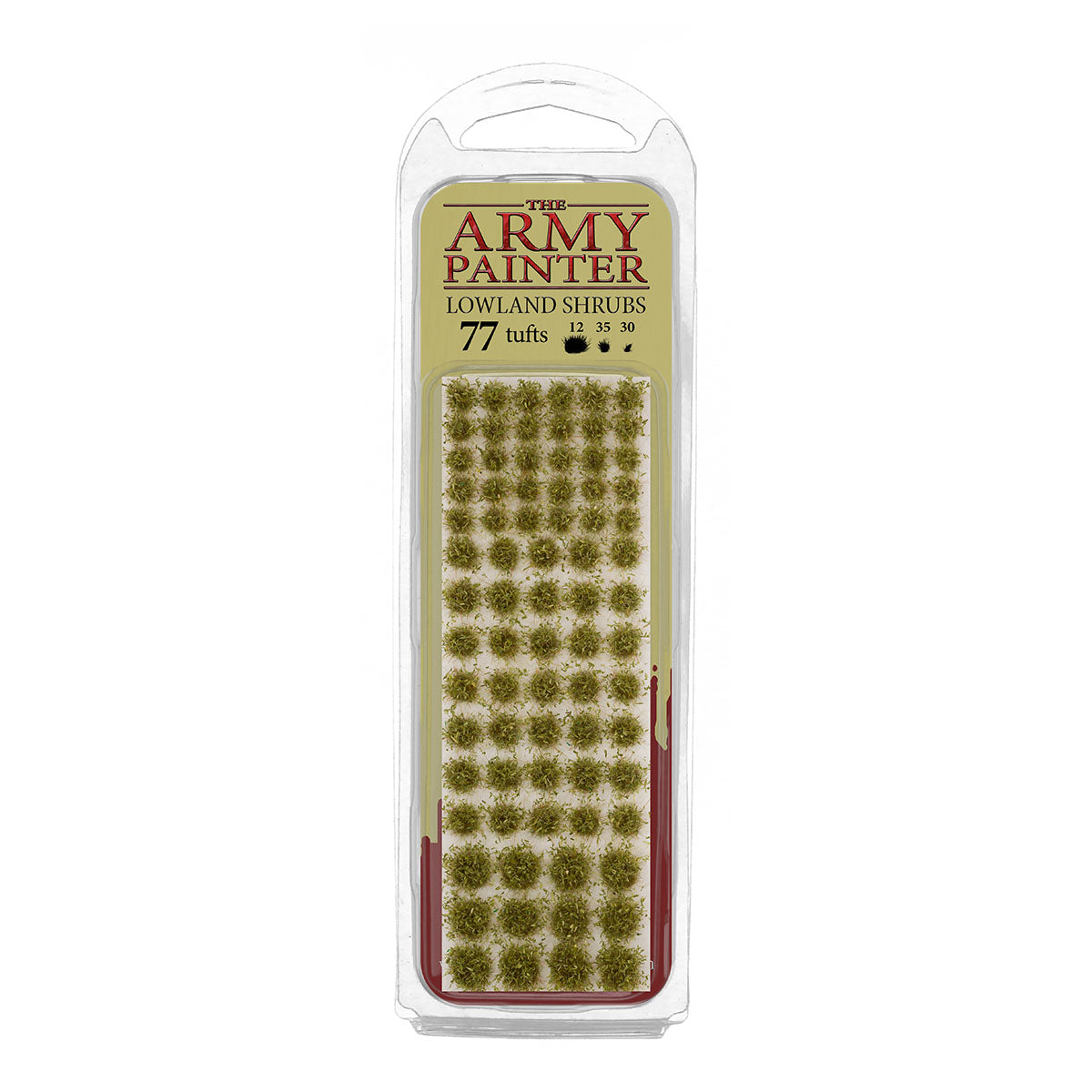 Close-up of The Army Painter Lowland Shrubs miniature modeling kit with detailed shrub pieces for dioramas and terrain.