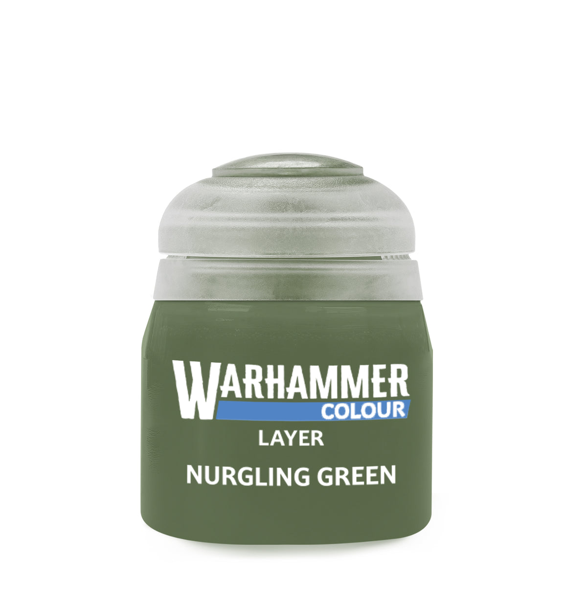 Games Workshop Nurgling Green 12ml paint bottle, vibrant green paint for miniature models and hobby painting.