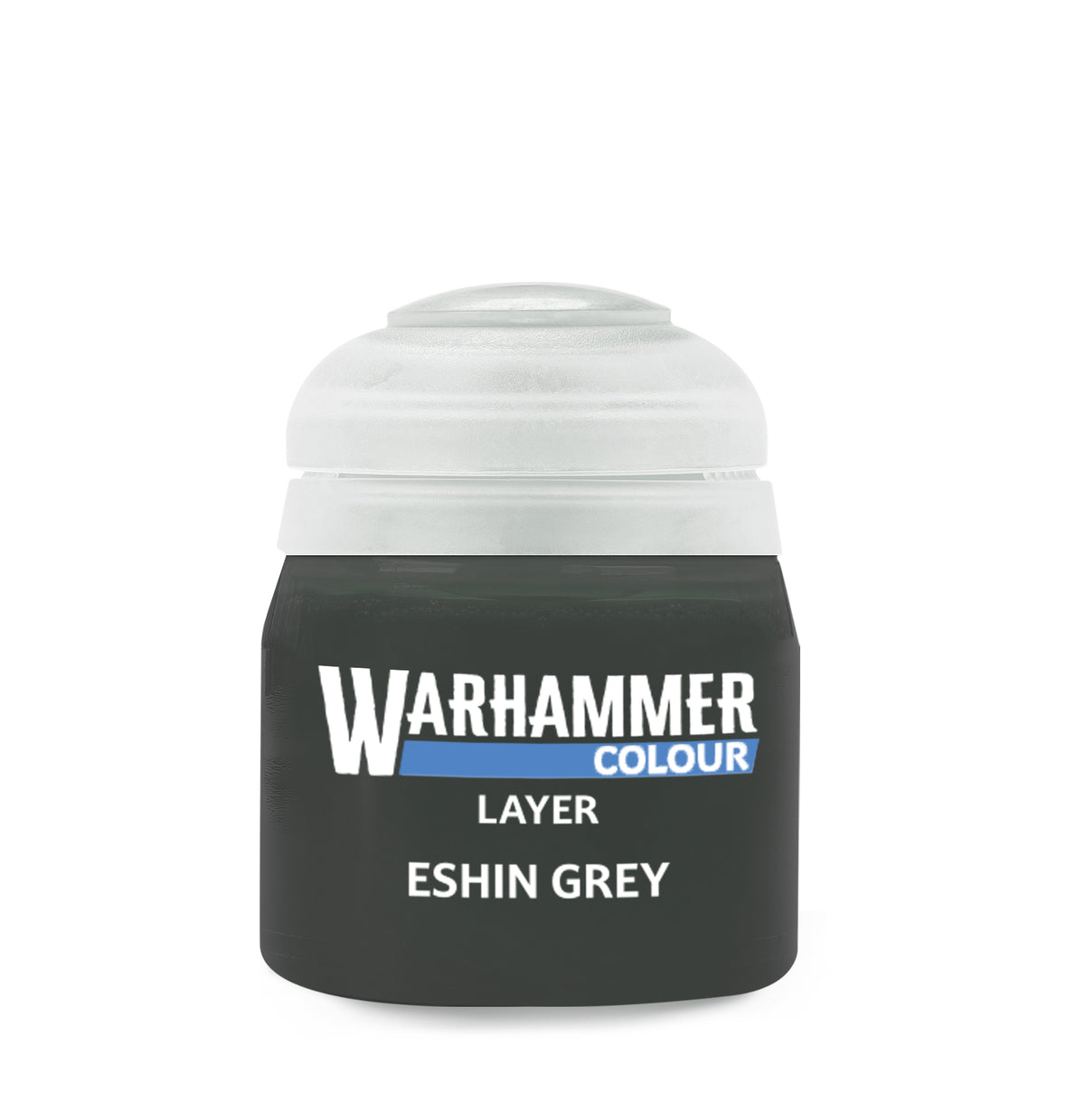 Games Workshop Eshin Grey paint bottle, 12ml, featuring the grey paint used for miniature models and detailing.