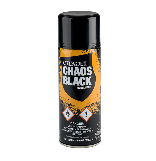 Citadel Colour: Chaos Black Spray Paint, single spray can