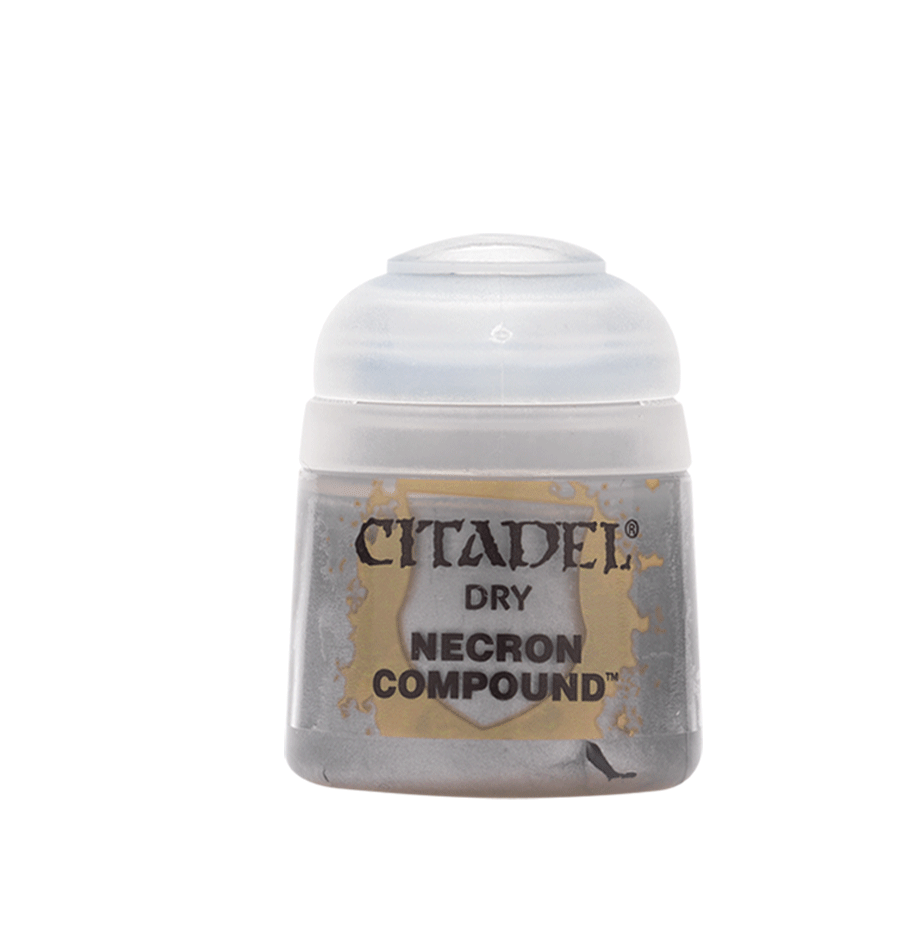 Games Workshop Citadel Dry: Necron Compound paint in 12ml bottle, ideal for dry brushing Necron models and detailed miniature painting.