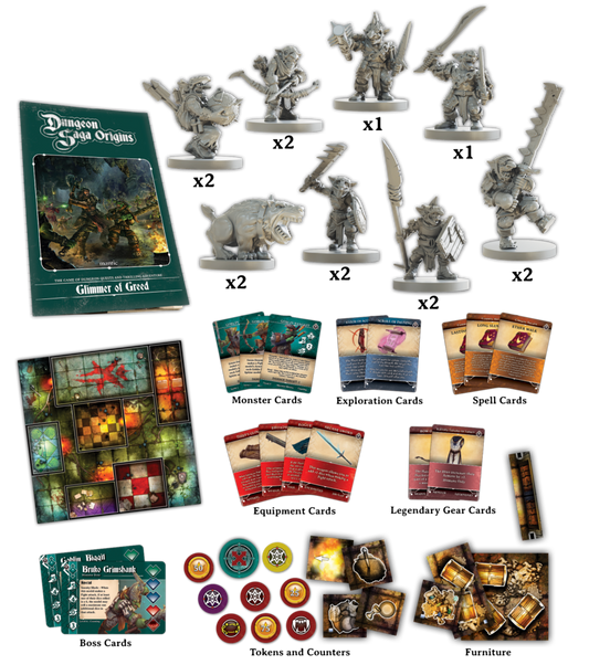 Dungeon Saga Origins: Glimmer of Greed Expansion - Mighty Melee Games