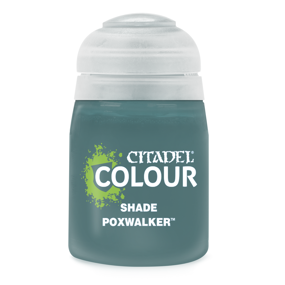 Games Workshop Poxwalker 18ml paint bottle for miniature painting, featuring a clear view of the label and cap.