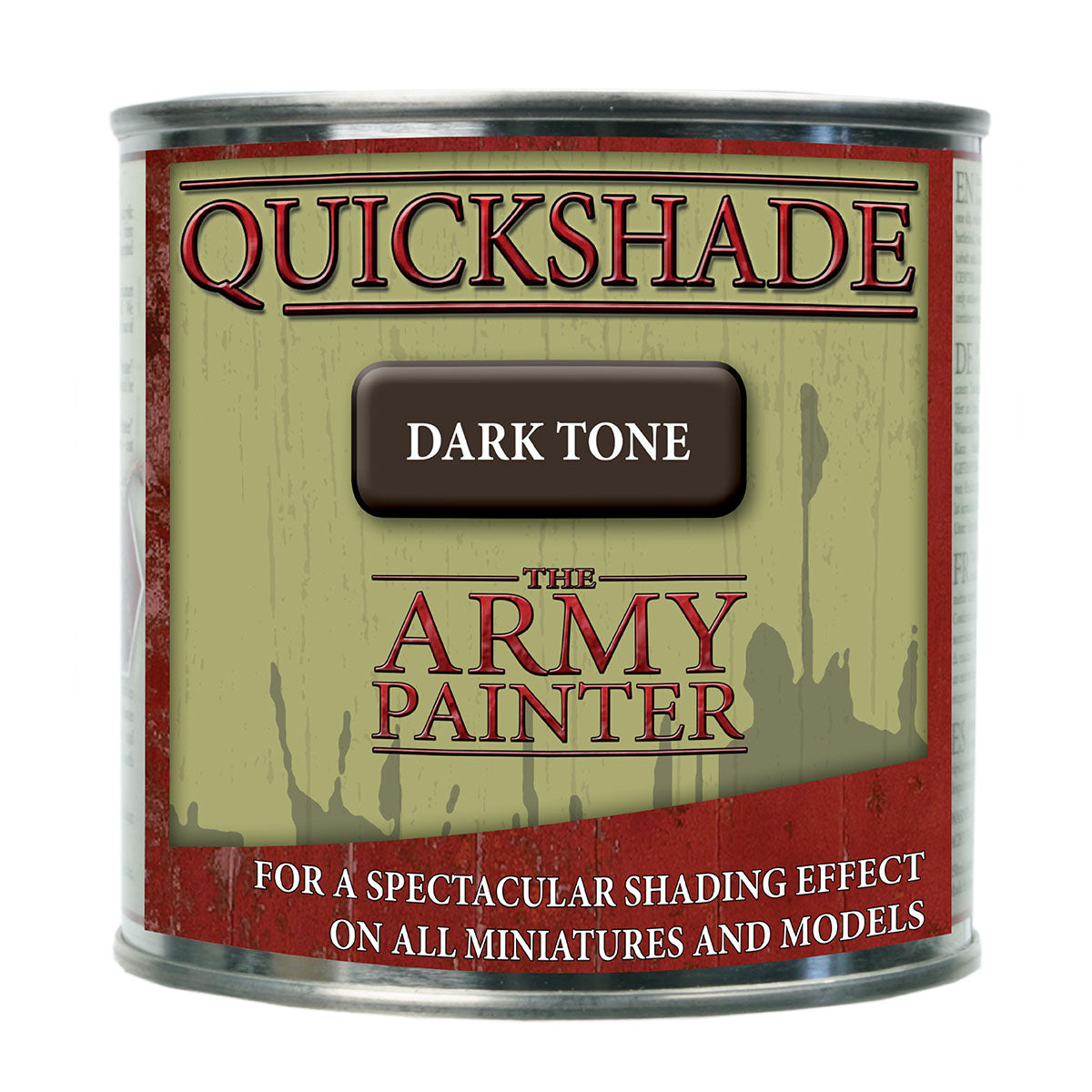 Dark tone Quickshade from The Army Painter for miniature shading and weathering effects.