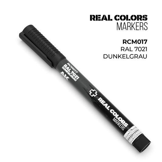 AK Interactive Real Colors Marker: RAL 7021 Dunkelgrau