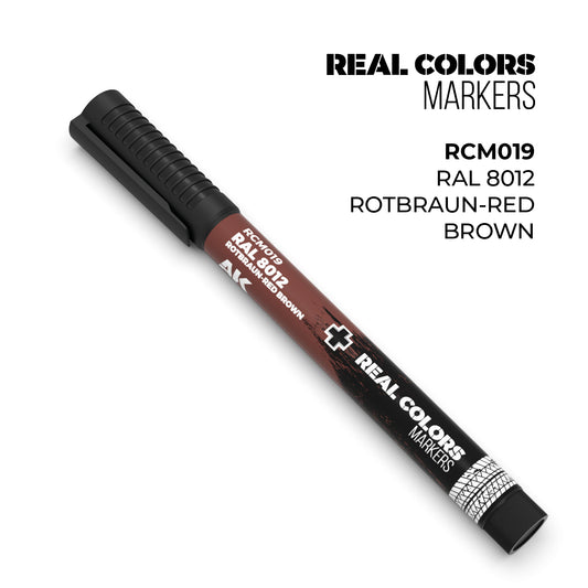 AK Interactive Real Colors Marker: RAL 8012 Rotbraun-red Brown
