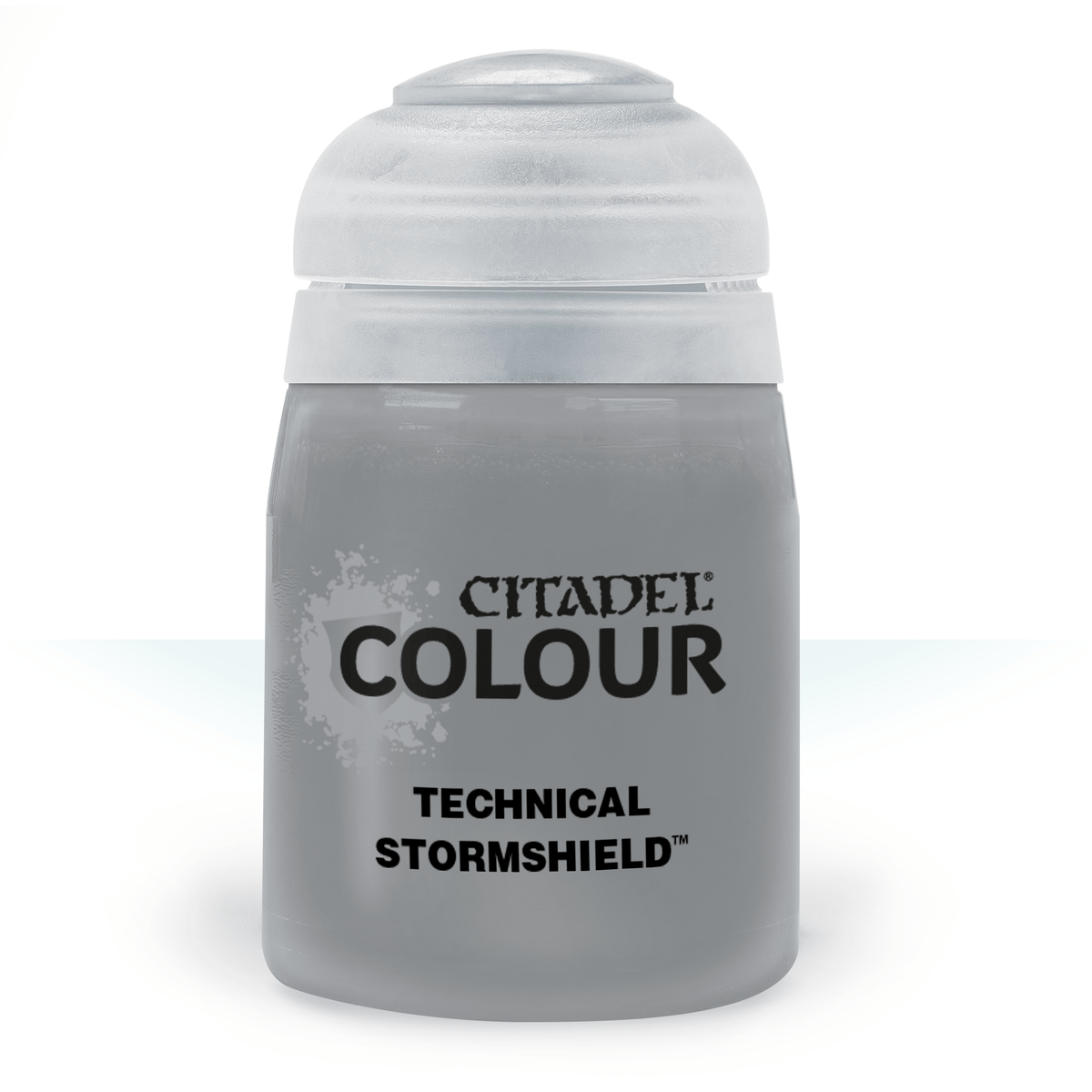 Games Workshop Citadel Technical Stormshield paint in a 24ml bottle, used for creating protective effects on miniatures.