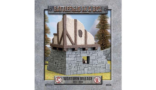 Wartorn Village: Small Ruin (x1)Full Painted Terrain - Mighty Melee Games