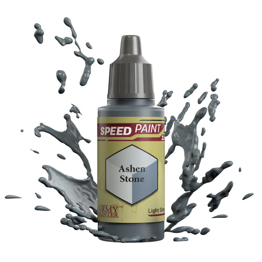 Ashen Stone The Army Painter Speedpaint paint, dropper bottle, blue-grey, with a paint splash.