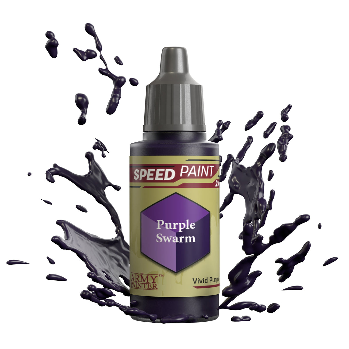 Speedpaint Purple Swarm by The Army Painter, a vibrant purple acrylic paint for miniatures and model painting.