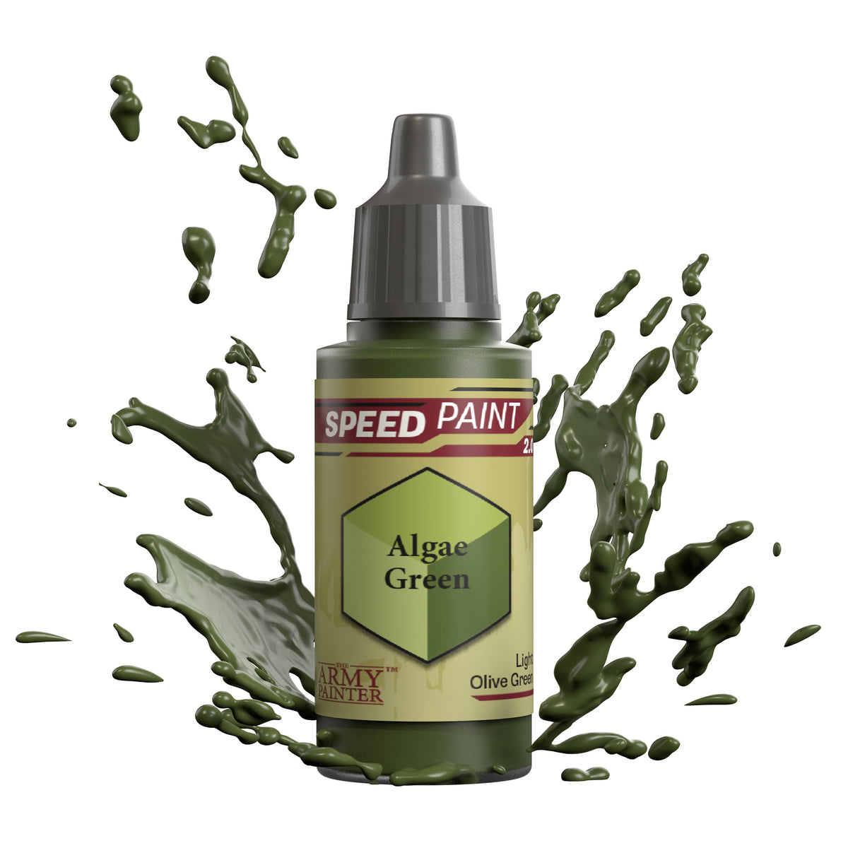 Algae Green Speedpaint by The Army Painter, vibrant acrylic paint for miniature and model painting projects.