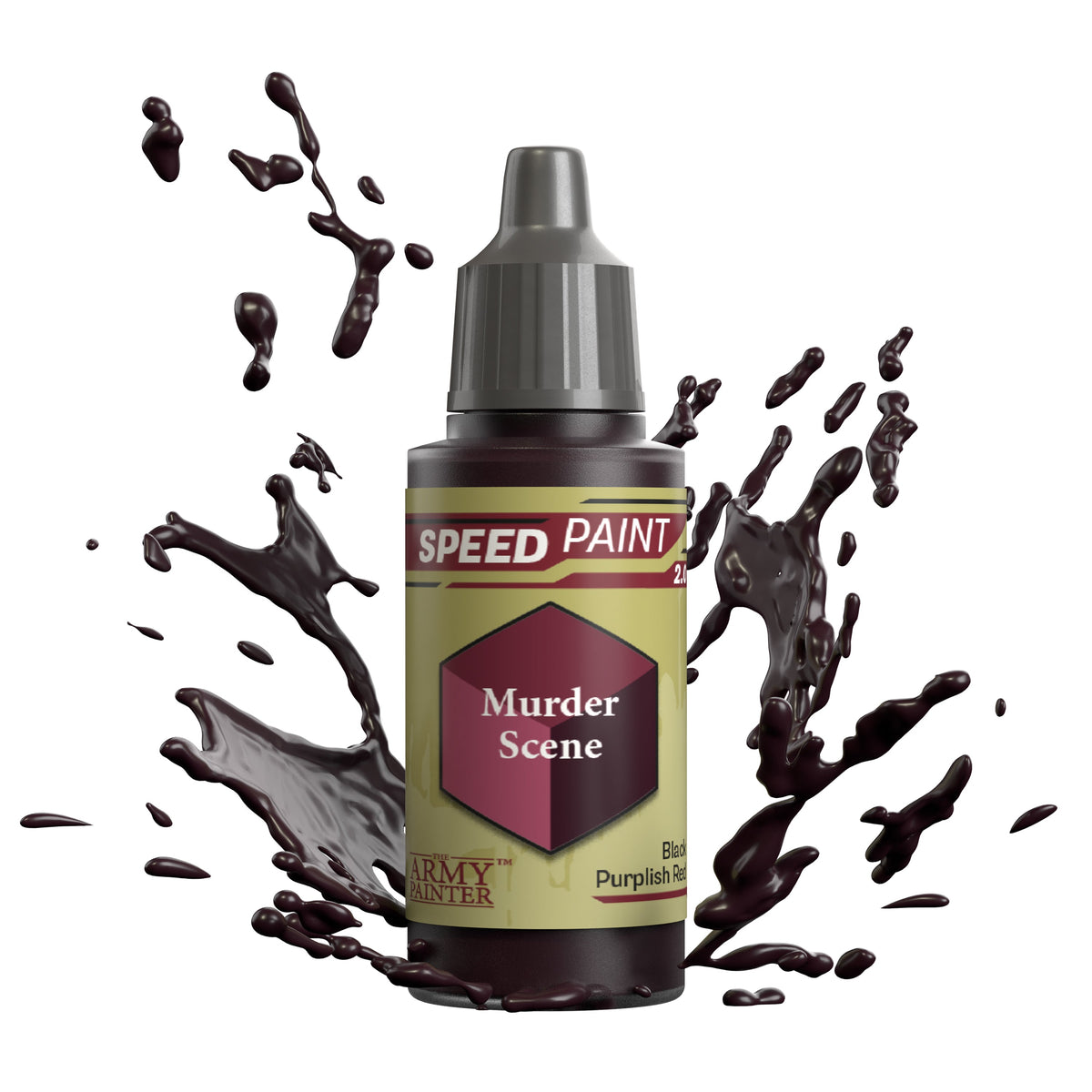 Speedpaint murder scene artwork by The Army Painter featuring detailed paint application on a miniature scene.