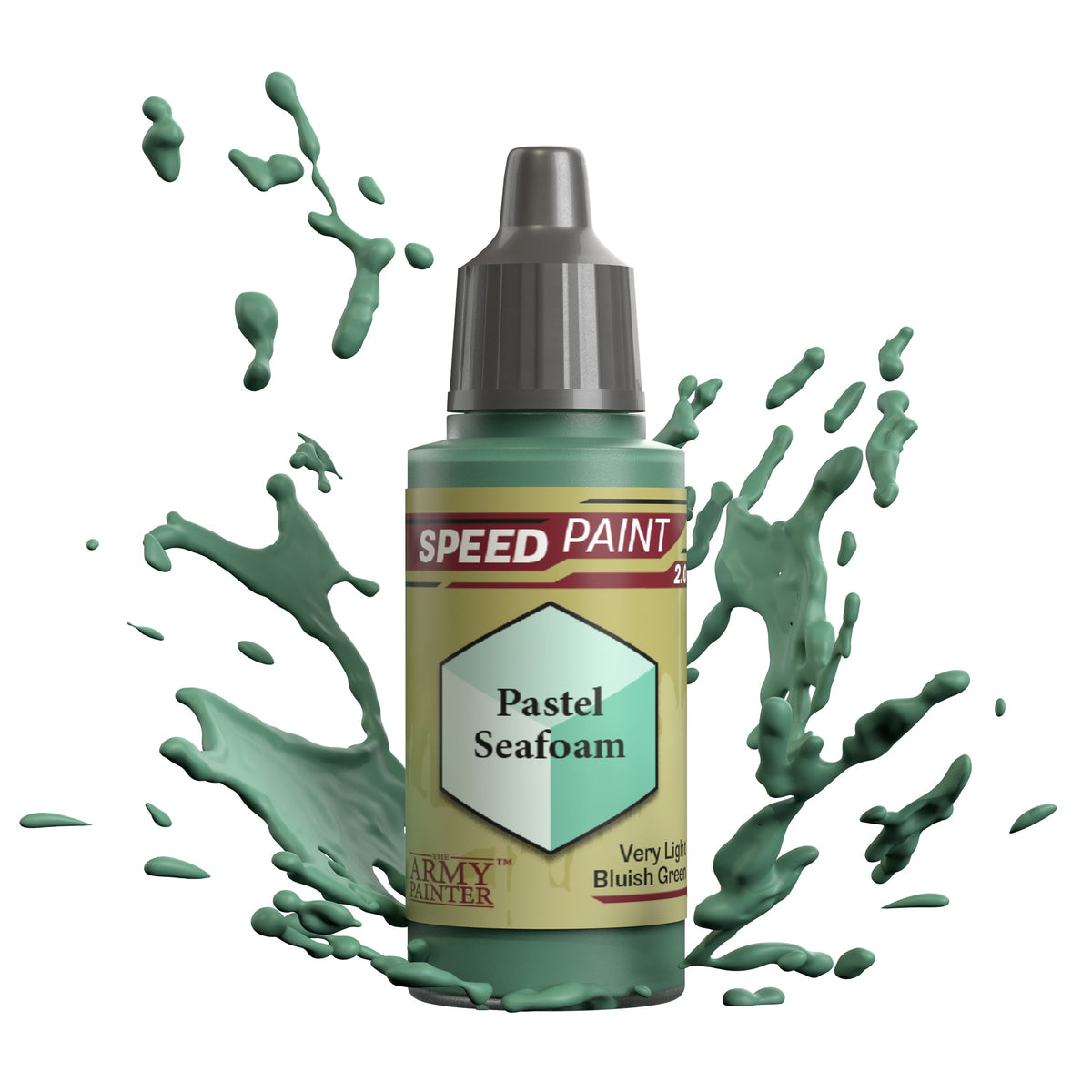 Pastel Seafoam Speedpaint by The Army Painter, a vibrant and smooth acrylic paint for miniatures and model painting.