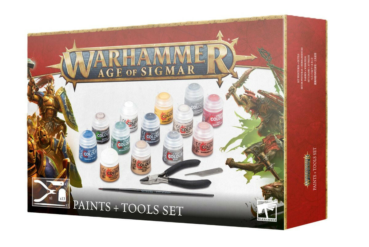 AGE OF SIGMAR: PAINTS+TOOLS - Mighty Melee Games