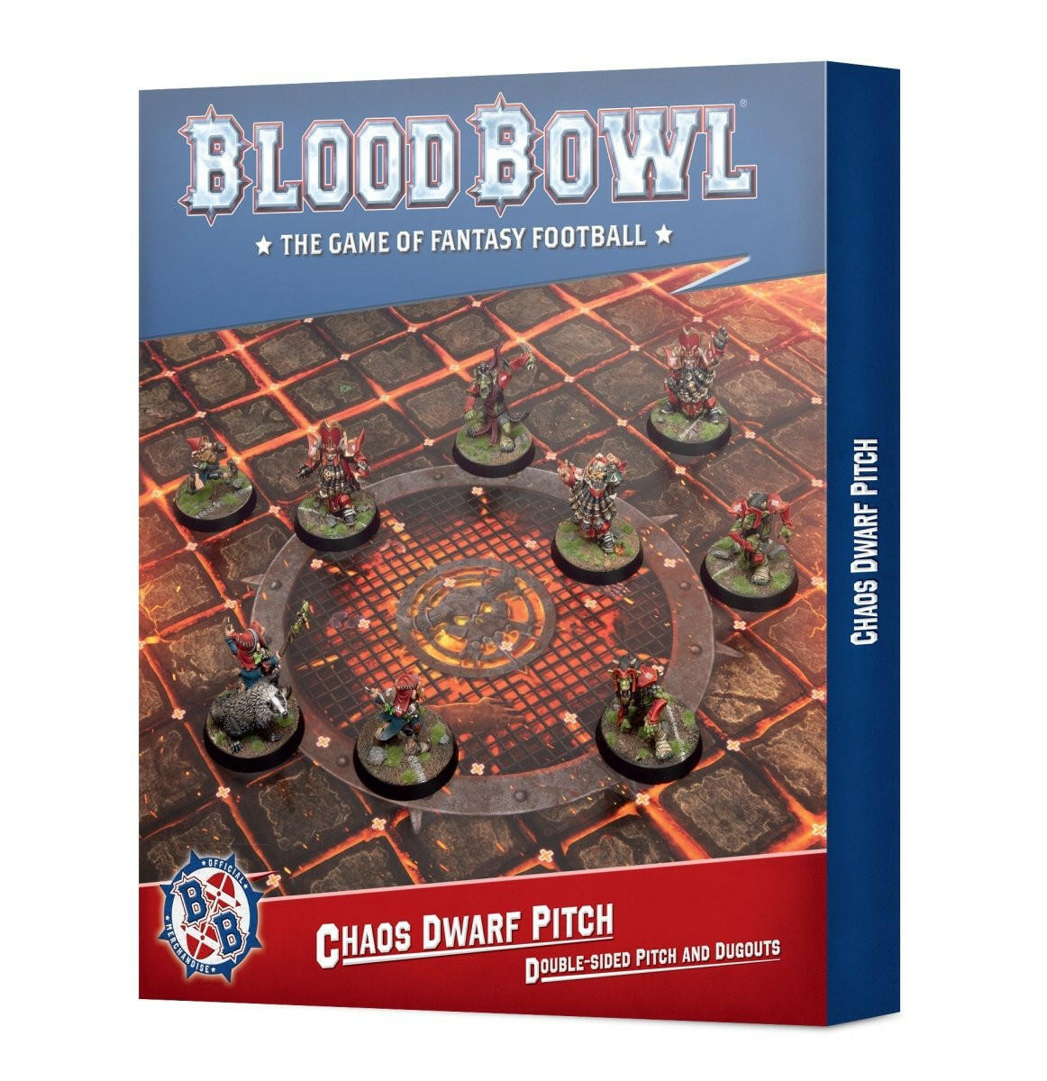 BLOOD BOWL: CHAOS DWARF TEAM PITCH & DUGOUTS - Mighty Melee Games