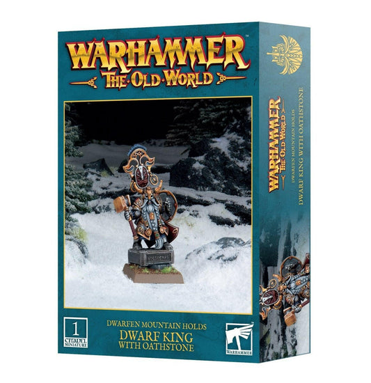 DWARFEN MOUNTAIN HOLDS: DWARF KING WITH OATHSTONE - Mighty Melee Games