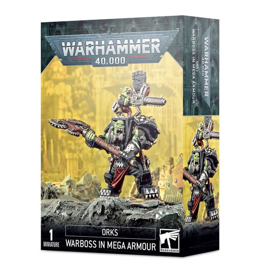ORKS: ORK WARBOSS IN MEGA ARMOUR - Mighty Melee Games