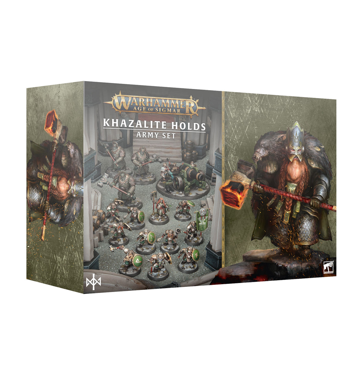 Khazalite Holds Army Set from Games Workshop featuring detailed miniature army figures and accessories for tabletop gaming.