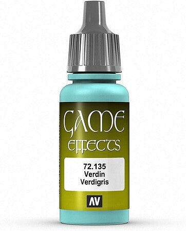 Creative Models Vallejo Game Color Verdigris paint in a small pot, ideal for miniature and model painting projects.