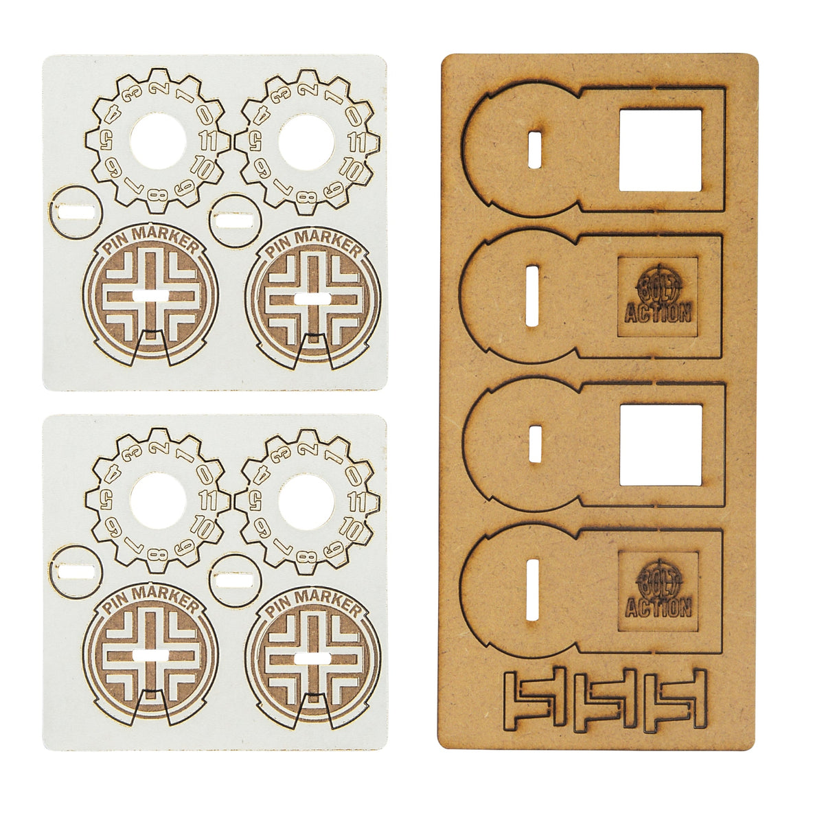 German Unit Pin Markers (MDF)