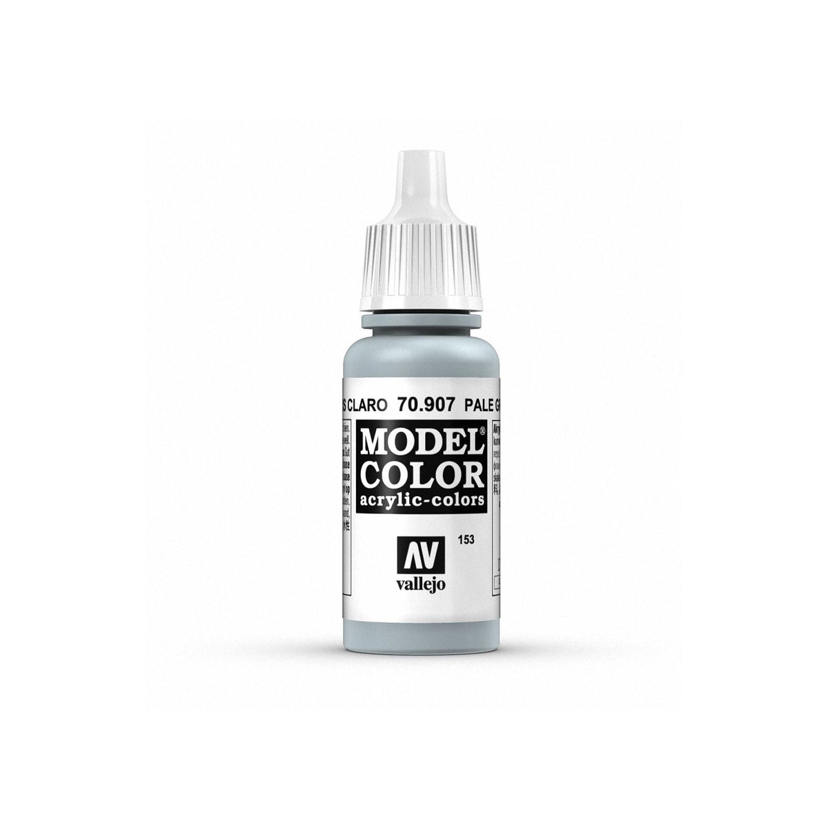 Vallejo Model Color Pale Greyblue 17ml paint bottle, with label visible, used for miniature and model painting.